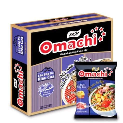 [VN40027] Omachi bắp bò riêu cua thùng 30 gói